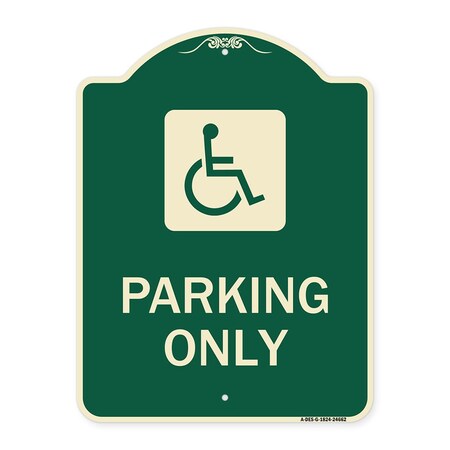 Signmission ADA Compliant Parking AccessibleHeavy-Gauge Aluminum Architectural Sign, 24" x 18", G-1824-24662 A-DES-G-1824-24662